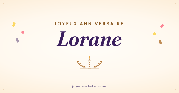 Image « Joyeux anniversaire Lorane » au format large