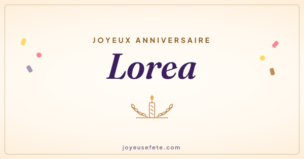 Image « Joyeux anniversaire Lorea » au format large