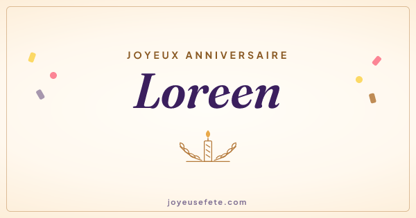 Image « Joyeux anniversaire Loreen » au format large
