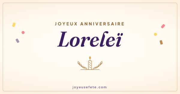 Image « Joyeux anniversaire Loreleï » au format large