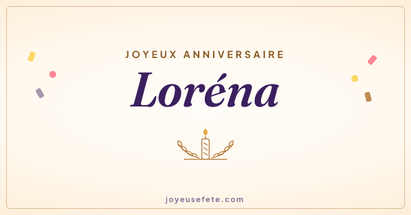 Image « Joyeux anniversaire Loréna » au format large