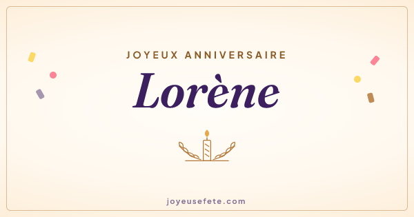 Image « Joyeux anniversaire Lorène » au format large