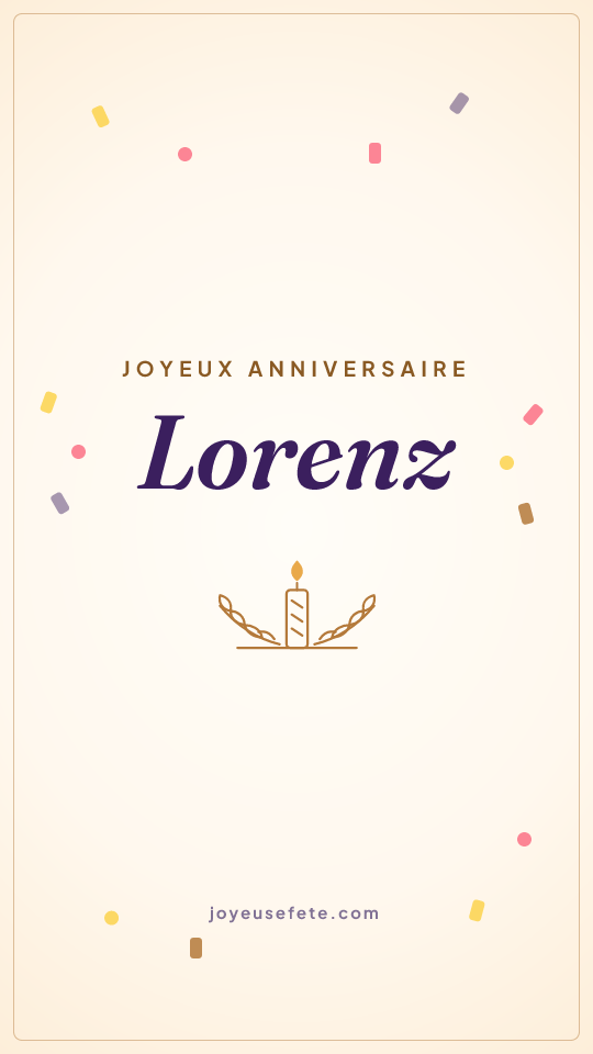 Image « Joyeux anniversaire Lorenz » au format story