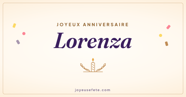 Image « Joyeux anniversaire Lorenza » au format large