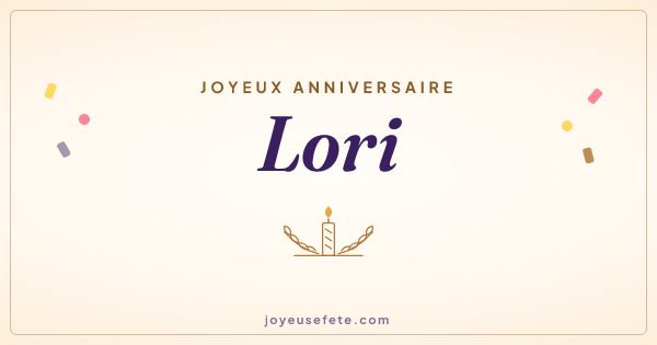 Image « Joyeux anniversaire Lori » au format large