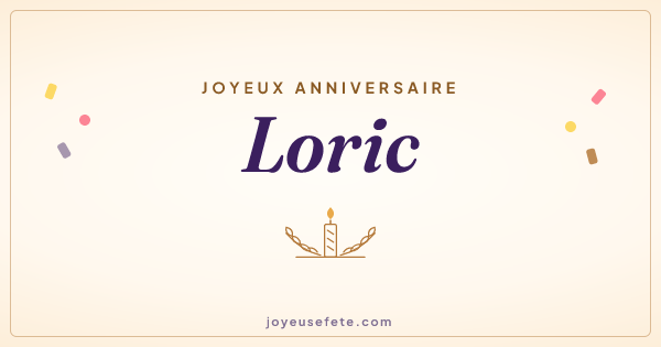 Image « Joyeux anniversaire Loric » au format large