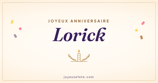 Image « Joyeux anniversaire Lorick » au format large