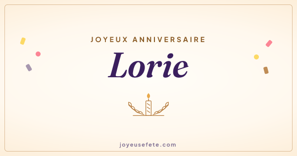 Image « Joyeux anniversaire Lorie » au format large