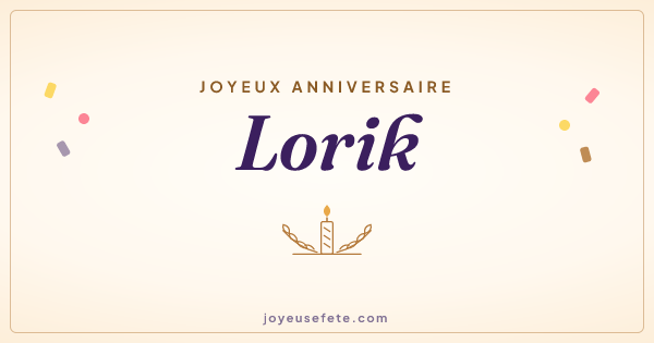 Image « Joyeux anniversaire Lorik » au format large