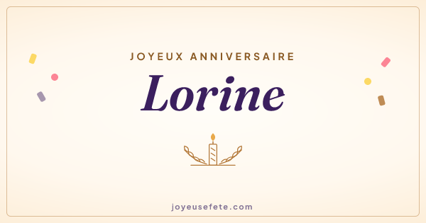 Image « Joyeux anniversaire Lorine » au format large
