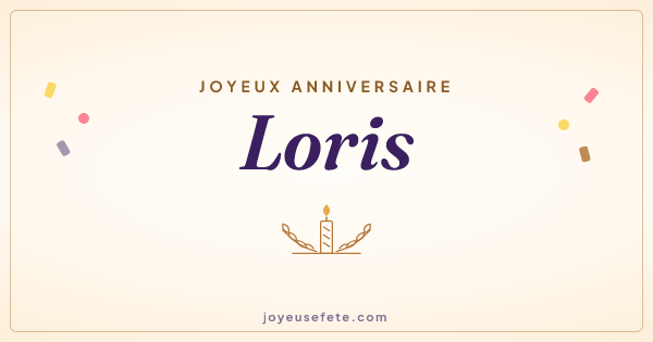 Image « Joyeux anniversaire Loris » au format large
