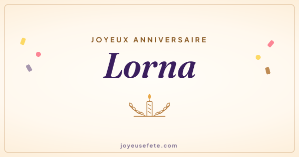 Image « Joyeux anniversaire Lorna » au format large
