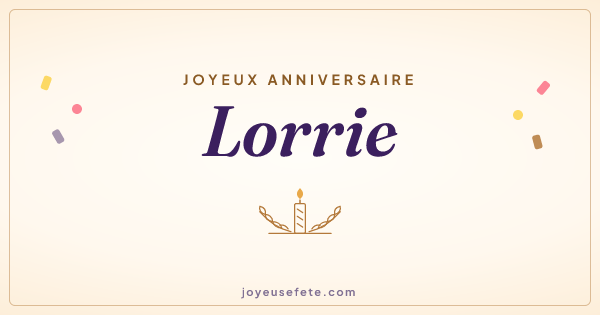 Image « Joyeux anniversaire Lorrie » au format large