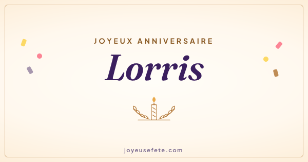 Image « Joyeux anniversaire Lorris » au format large
