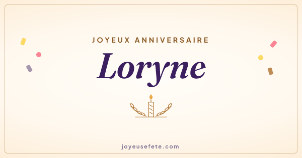 Image « Joyeux anniversaire Loryne » au format large