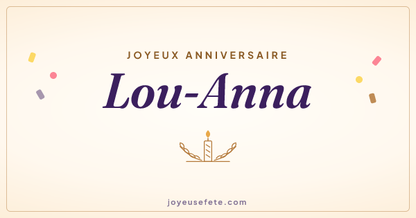 Image « Joyeux anniversaire Lou-Anna » au format large