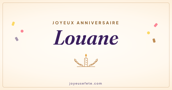 Image « Joyeux anniversaire Louane » au format large