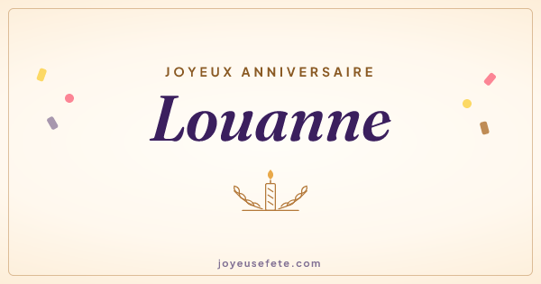 Image « Joyeux anniversaire Louanne » au format large