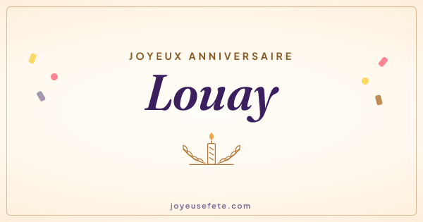 Image « Joyeux anniversaire Louay » au format large