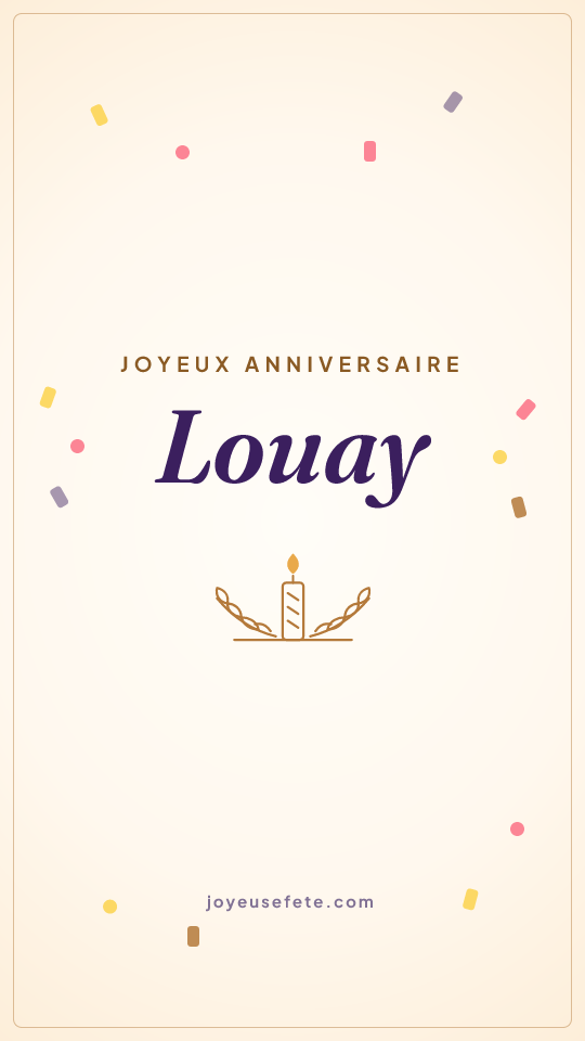 Image « Joyeux anniversaire Louay » au format story