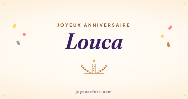 Image « Joyeux anniversaire Louca » au format large
