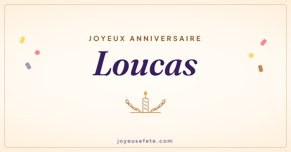 Image « Joyeux anniversaire Loucas » au format large
