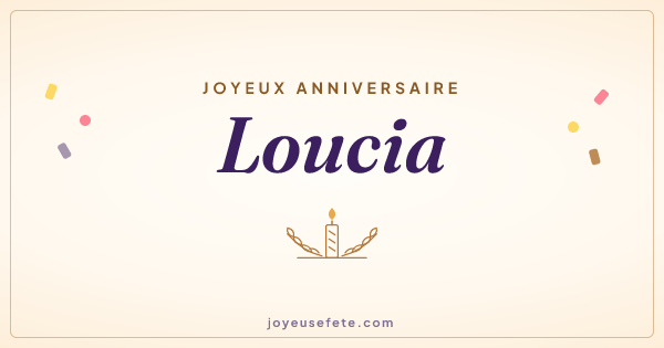 Image « Joyeux anniversaire Loucia » au format large