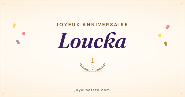 Image « Joyeux anniversaire Loucka » au format large