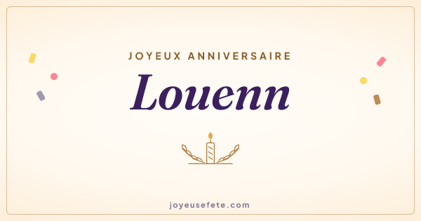 Image « Joyeux anniversaire Louenn » au format large