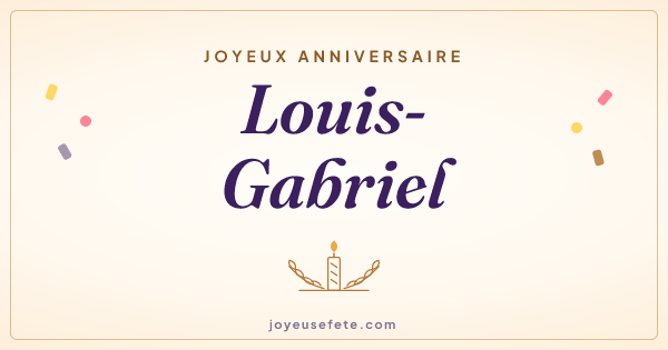 Image « Joyeux anniversaire Louis-Gabriel » au format large