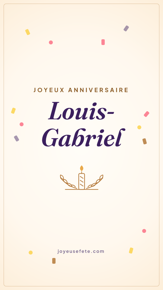 Image « Joyeux anniversaire Louis-Gabriel » au format story