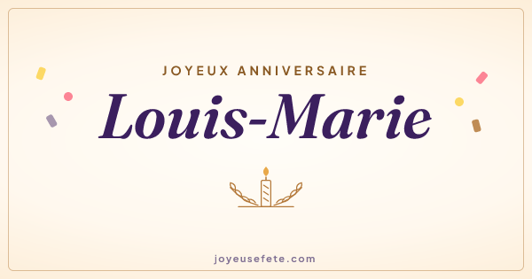 Image « Joyeux anniversaire Louis-Marie » au format large