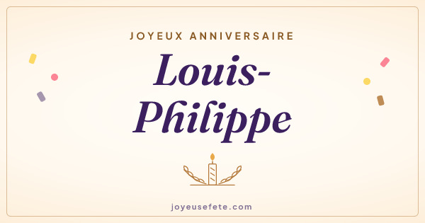 Image « Joyeux anniversaire Louis-Philippe » au format large