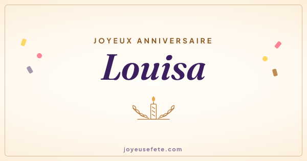 Image « Joyeux anniversaire Louisa » au format large