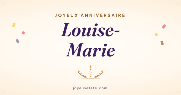 Image « Joyeux anniversaire Louise-Marie » au format large
