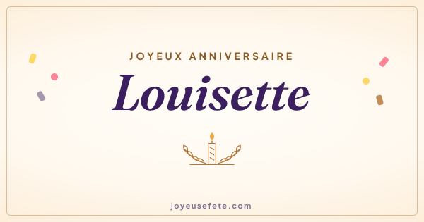 Image « Joyeux anniversaire Louisette » au format large