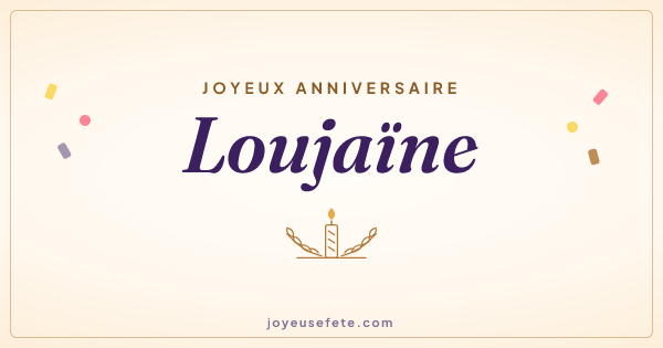 Image « Joyeux anniversaire Loujaïne » au format large