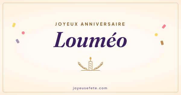 Image « Joyeux anniversaire Louméo » au format large