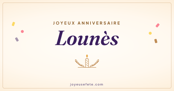 Image « Joyeux anniversaire Lounès » au format large