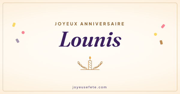 Image « Joyeux anniversaire Lounis » au format large