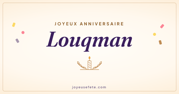 Image « Joyeux anniversaire Louqman » au format large