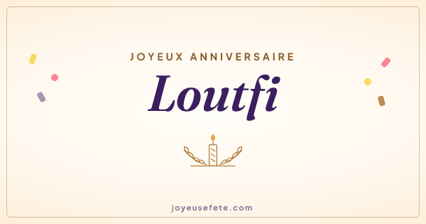 Image « Joyeux anniversaire Loutfi » au format large