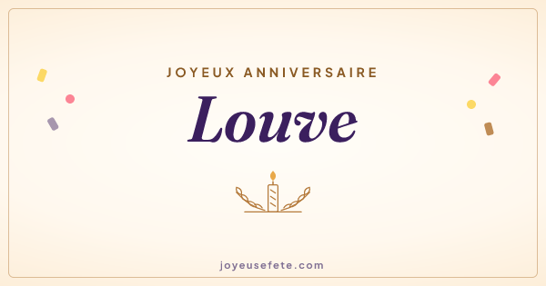 Image « Joyeux anniversaire Louve » au format large