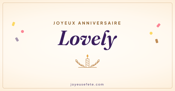 Image « Joyeux anniversaire Lovely » au format large