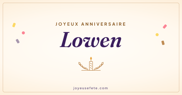 Image « Joyeux anniversaire Lowen » au format large