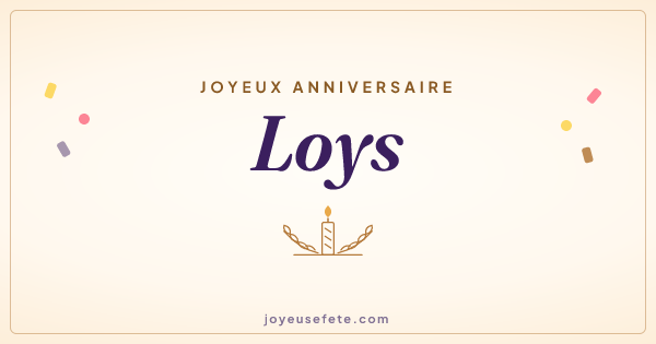 Image « Joyeux anniversaire Loys » au format large