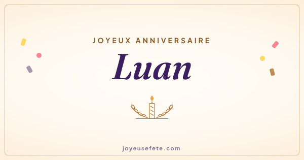 Image « Joyeux anniversaire Luan » au format large