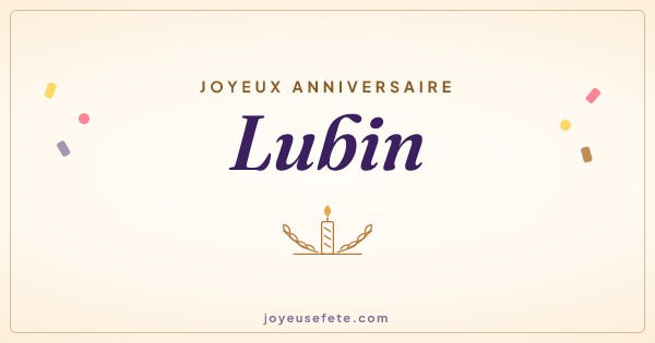 Image « Joyeux anniversaire Lubin » au format large