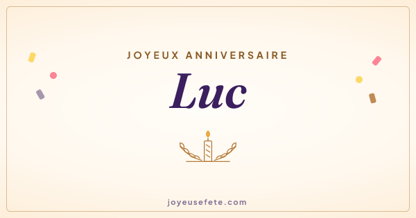 Image « Joyeux anniversaire Luc » au format large