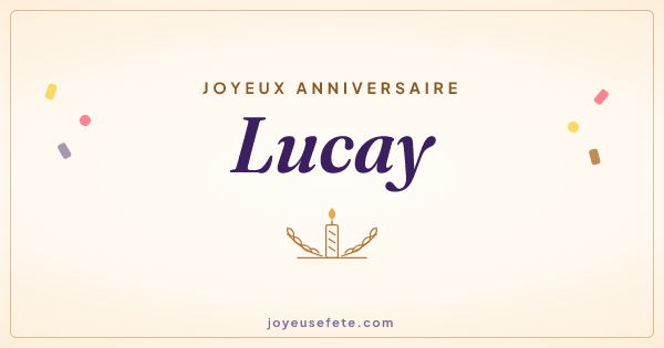 Image « Joyeux anniversaire Lucay » au format large